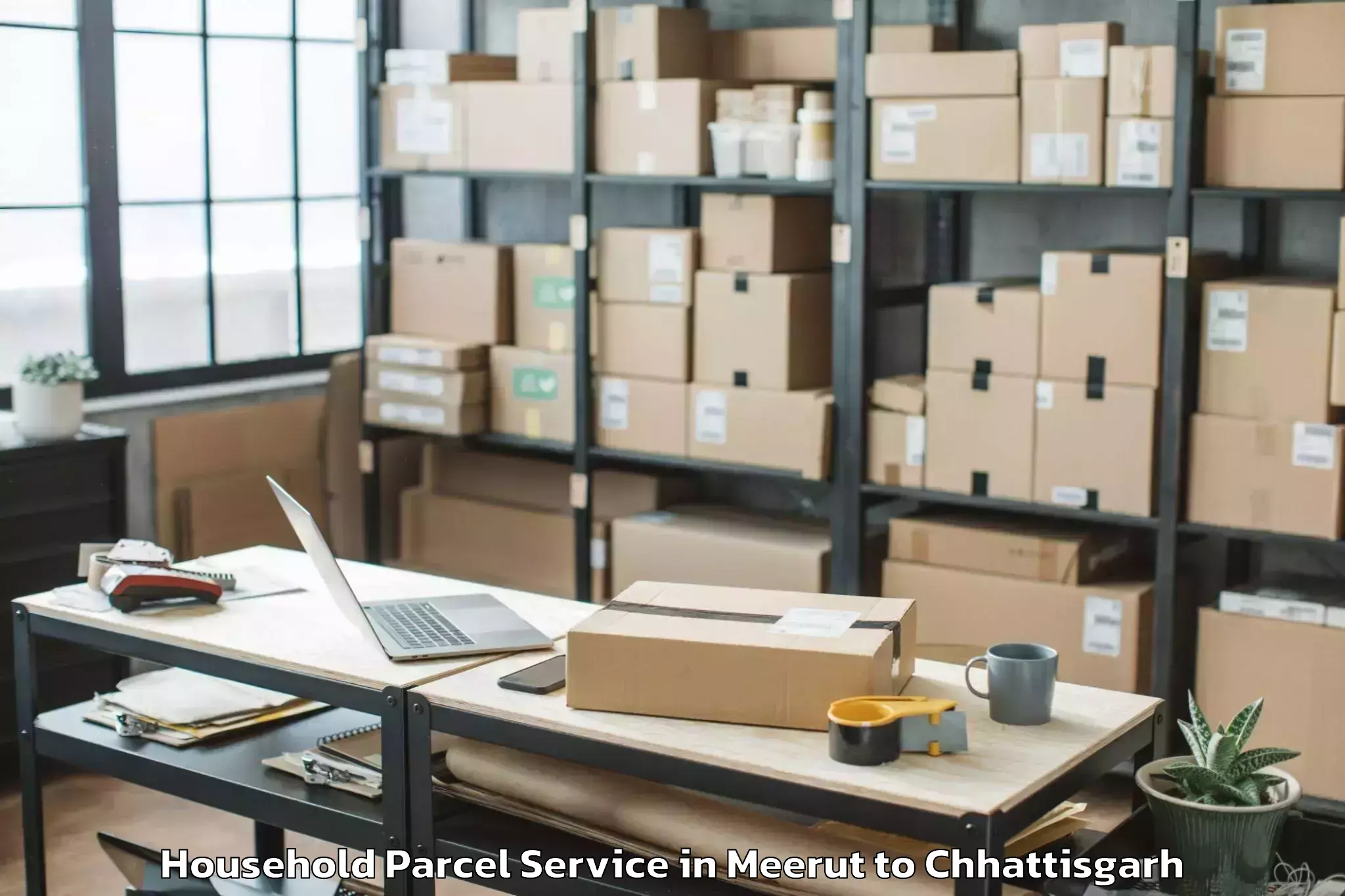 Reliable Meerut to Udaipur Dharamjaigarh Household Parcel